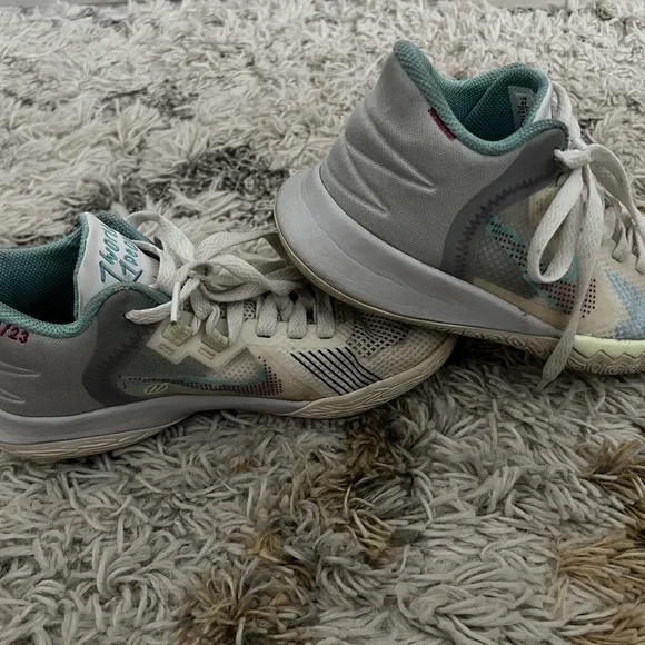 Nike Gray and Teal High-Top Sneakers Nike Women main image 2